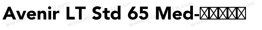Avenir LT Std 65 Med字体转换